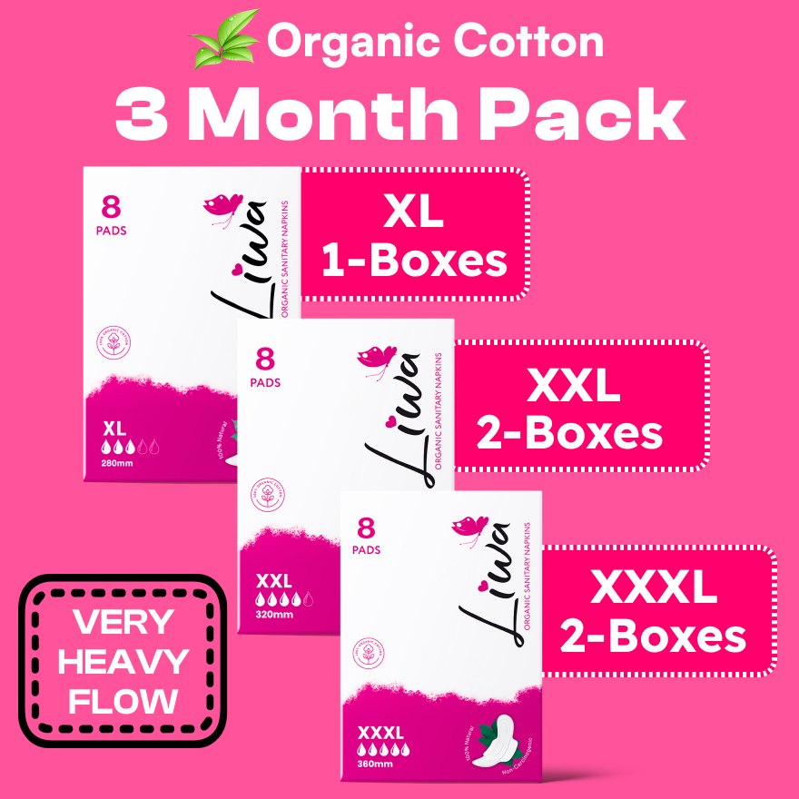 3 Month Organic Pads Very Heavy Flow